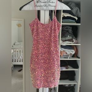 Pink sequin Lucy in the sky dress